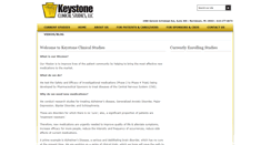 Desktop Screenshot of keystoneclinicalstudies.com